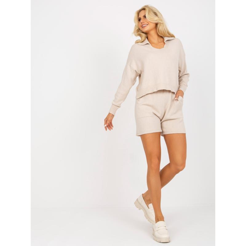 Női kétrészes szett BEA világos bézs színben