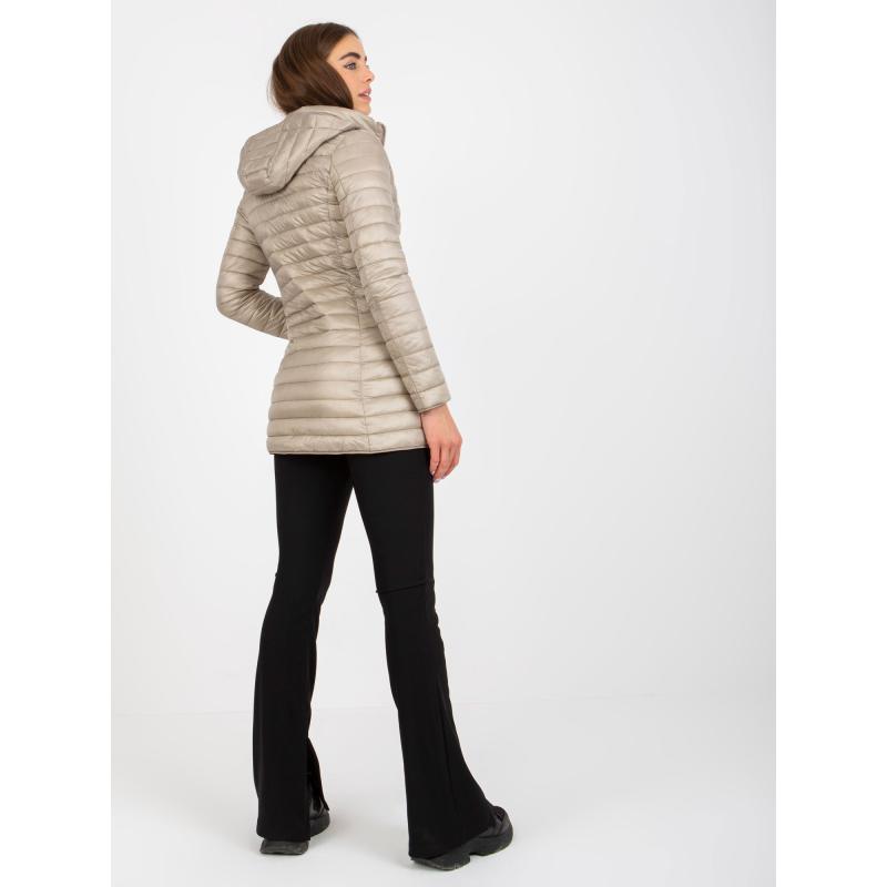 Dámská bunda s prošíváním oboustranná LISANNE tmavě béžová  