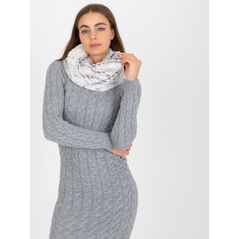 Női műszőrme kémény POTA fehér és sötét barna