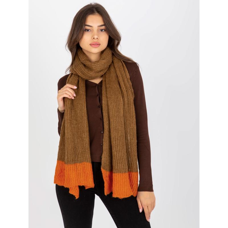 Női sál KAYLA barna és narancs színben