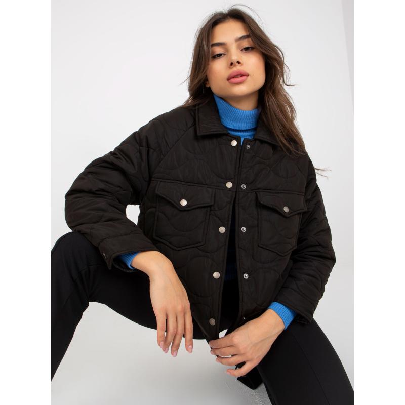 Dámska bunda bez kapucne prechodná prešívaná KIMBER čierna