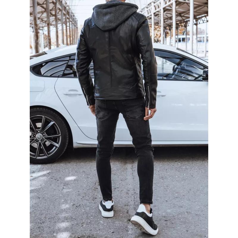 Pánská kožená bunda KARYN černá