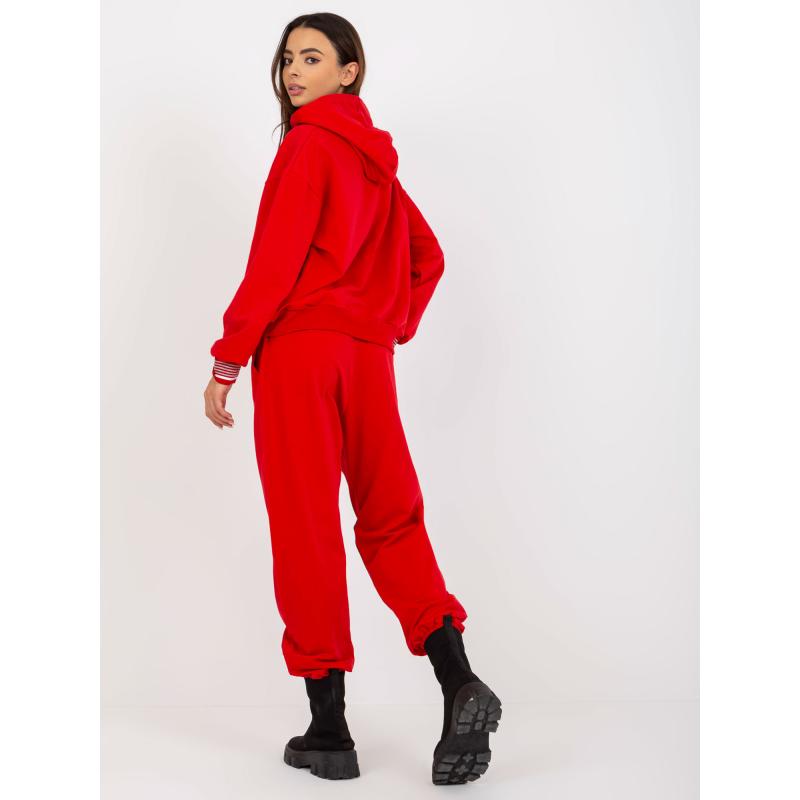 Női szett kapucnis pulóverrel RAHEL piros