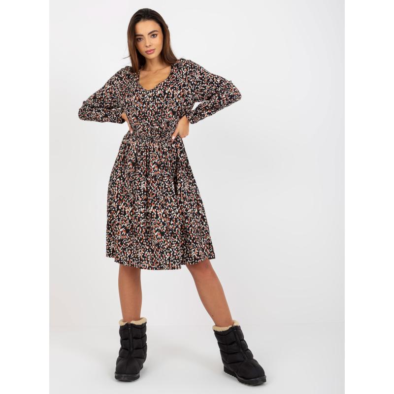 Dámské šaty s potisky midi FRESH MADE černé 