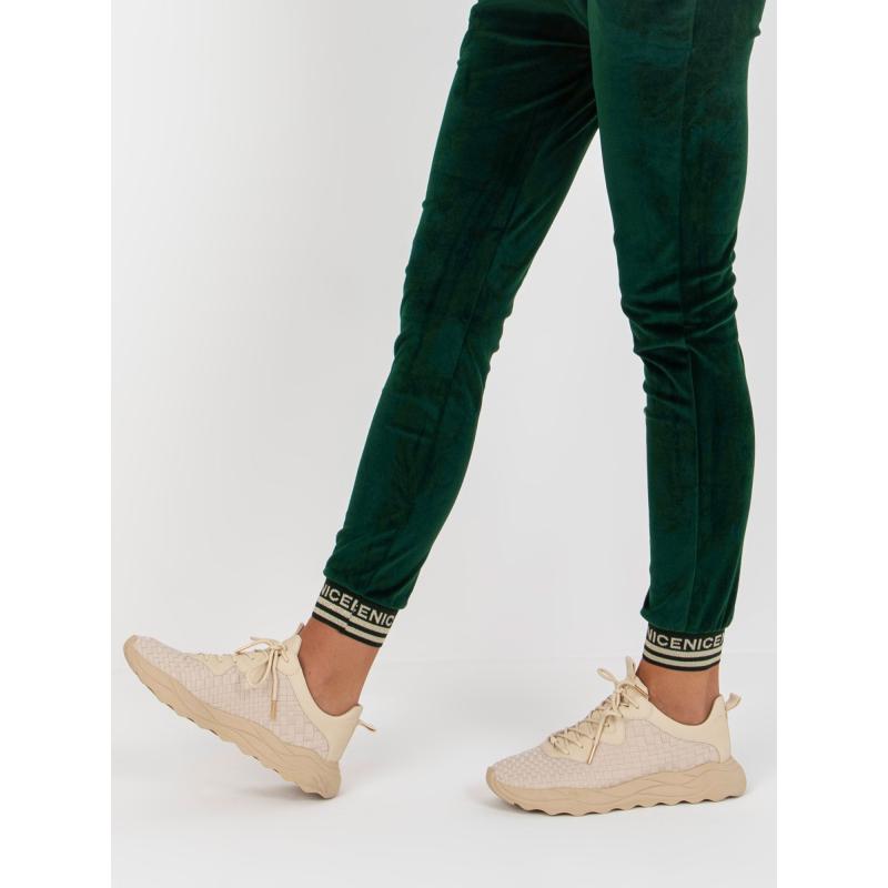 Dámská souprava z veluru s mikinou MADGE tmavě zelená 