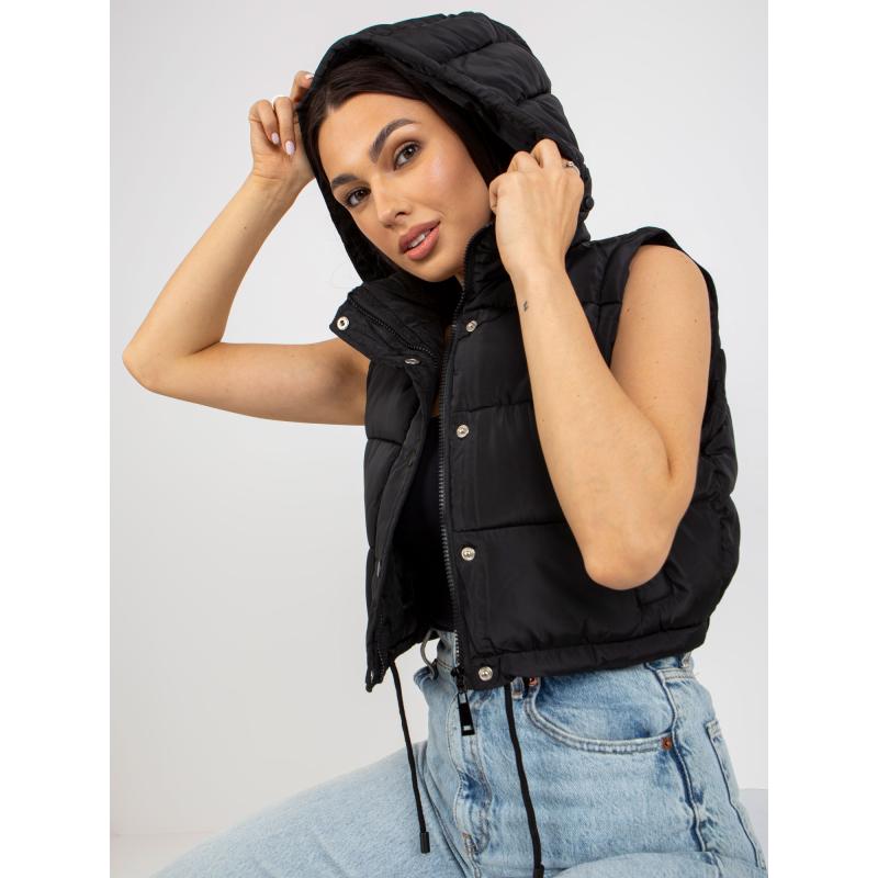 Dámská bunda s odepínacími rukávy krátká zimní ALEXIA černá  