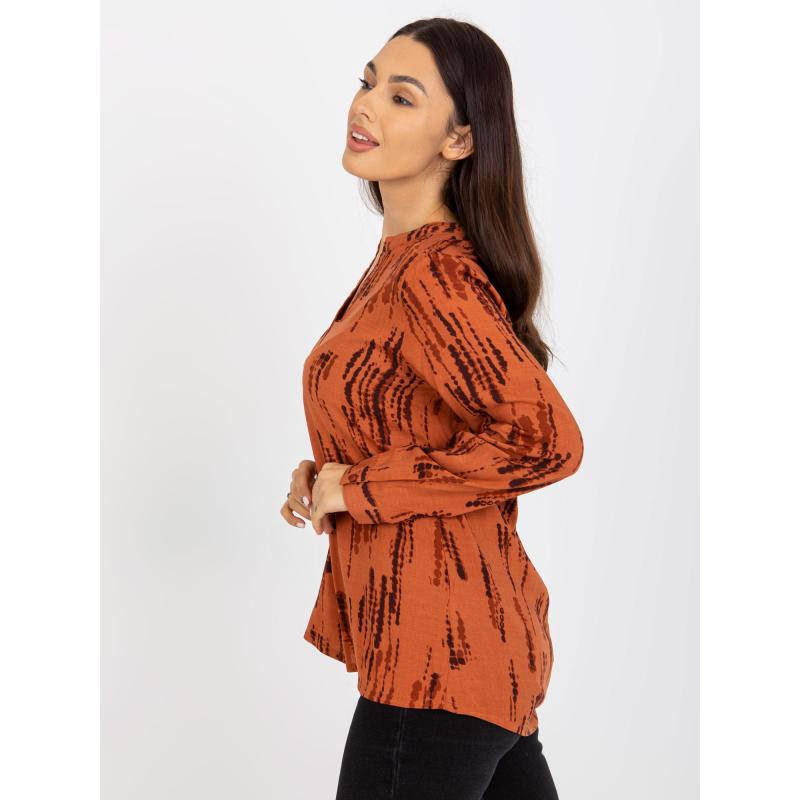 Dámská halenka s potiskem SUBLEVEL světle hnědá 