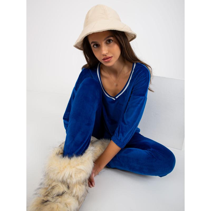 Dámská souprava s lemovaným výstřihem SAMARA kobaltově modrá 