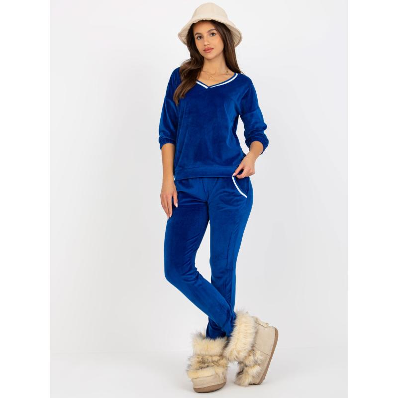 Dámská souprava s lemovaným výstřihem SAMARA kobaltově modrá 