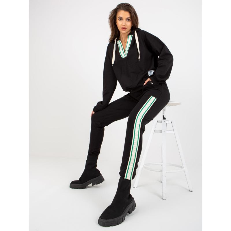 Dámská souprava s mikinou s kapucí AMARA černá 