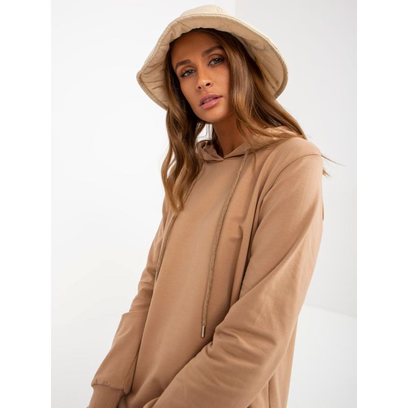 Női hosszú pulóver BASIC barna