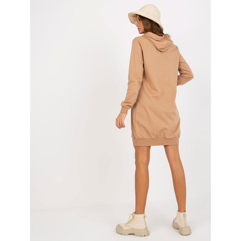 Női hosszú pulóver BASIC barna