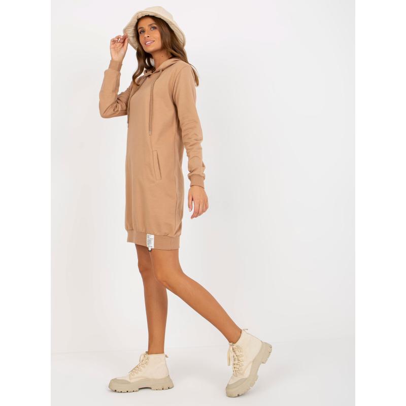 Női hosszú pulóver BASIC barna