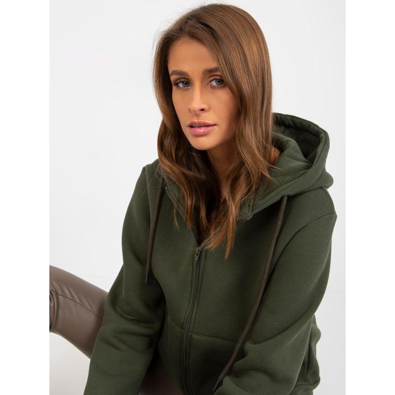 Dámská mikina s kapsami RUE PARIS khaki 