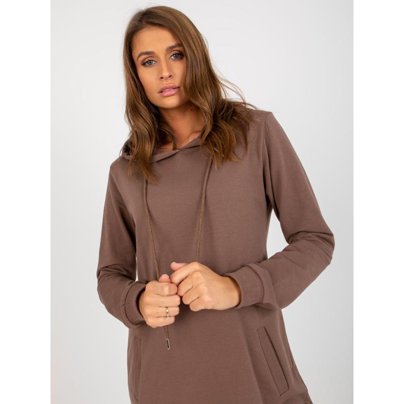 Női kapucnis ruha LIZA barna