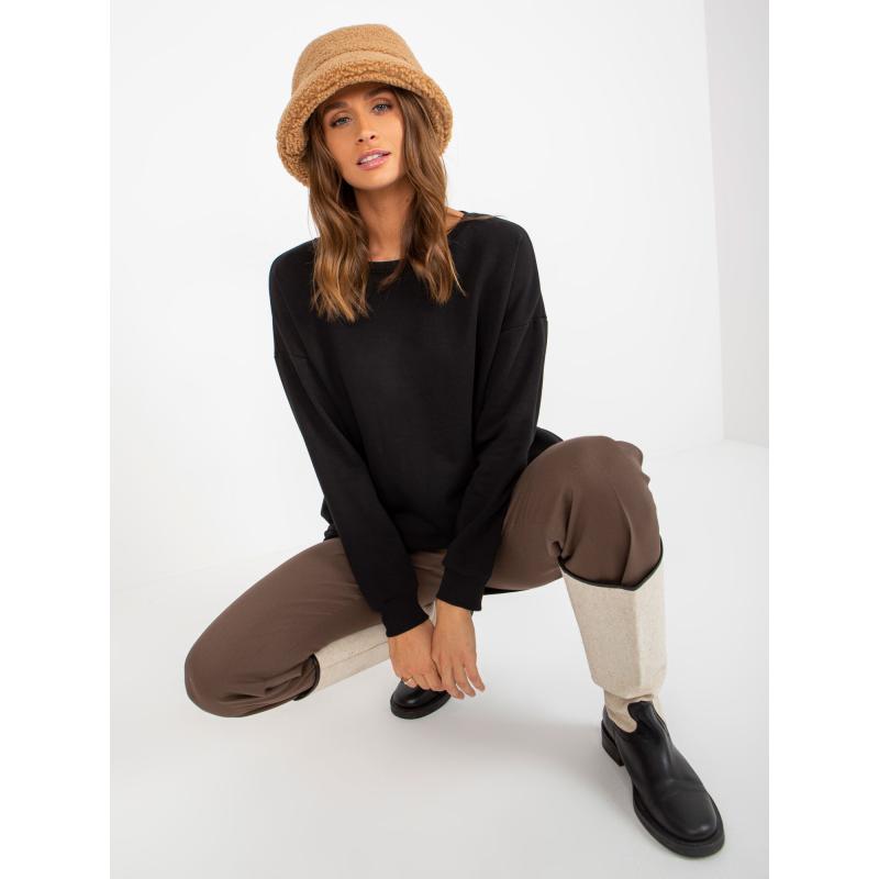 Női pulóver zsebekkel ANISE fekete