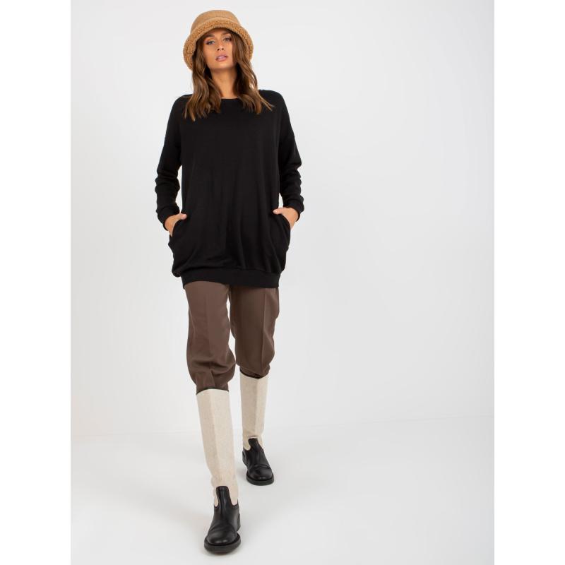 Női pulóver zsebekkel ANISE fekete