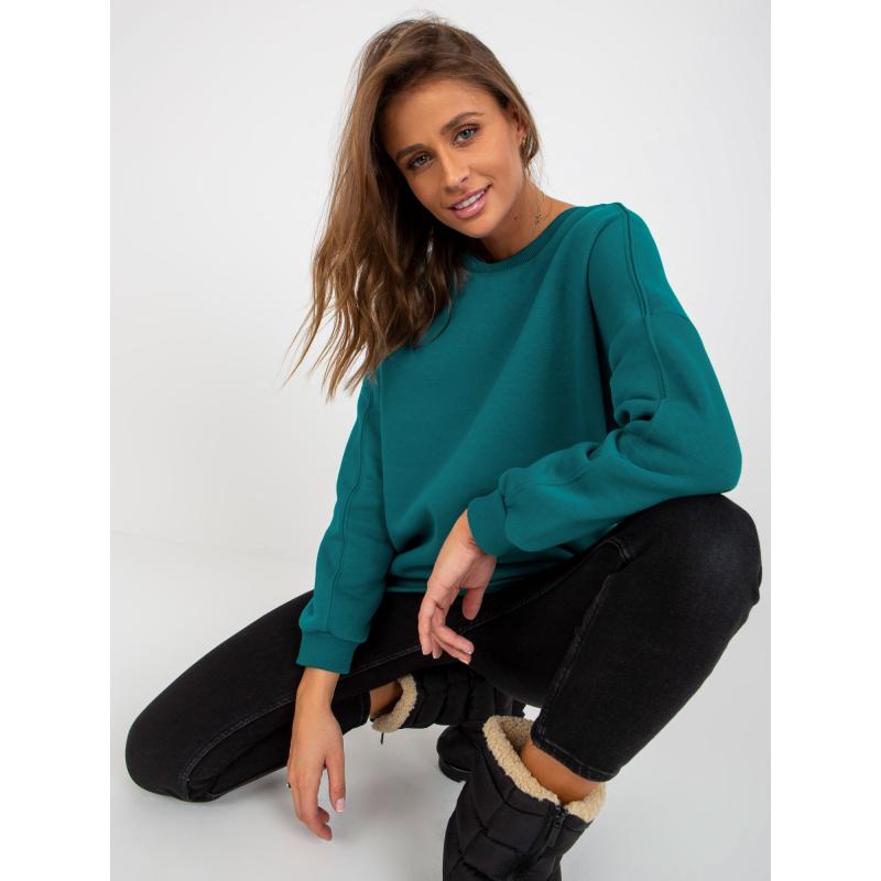 Női kerek nyakú pulóver DORIS kék