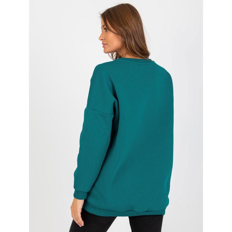 Női kerek nyakú pulóver DORIS kék