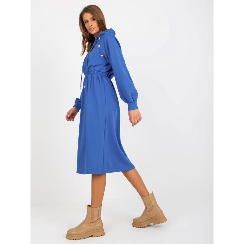 Dámské šaty s knoflíky ALESHA tmavě modré 