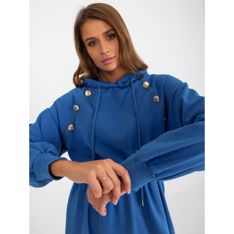 Dámské šaty s knoflíky ALESHA tmavě modré 