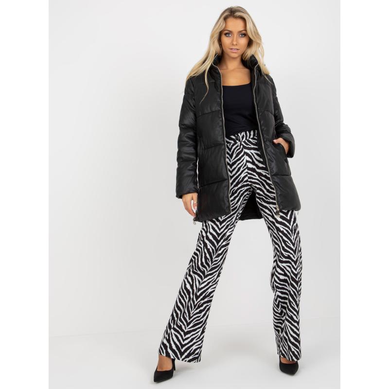 Dámská bunda z ekokůže s prošíváním JESS černá 