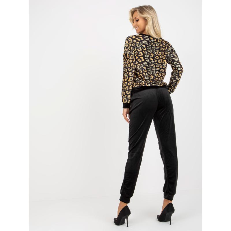 Dámský komplet s mikinou RUE PARIS černo-žlutý 