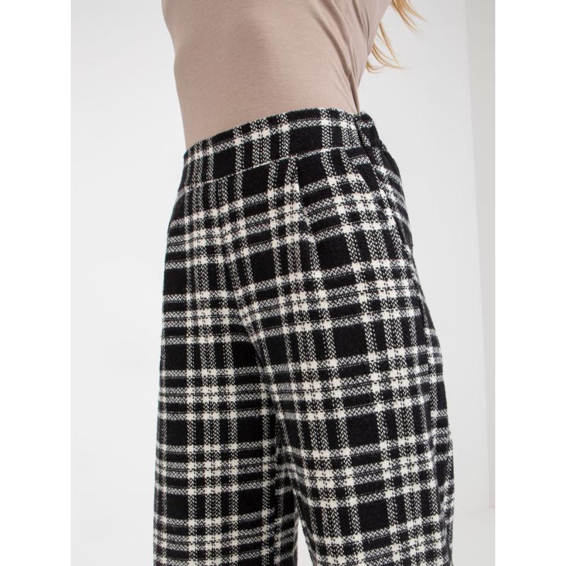 Dámské kalhoty kostkované CULOTTE černé