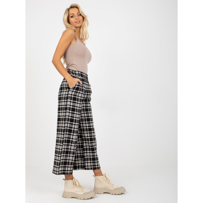 Dámské kalhoty kostkované CULOTTE černé