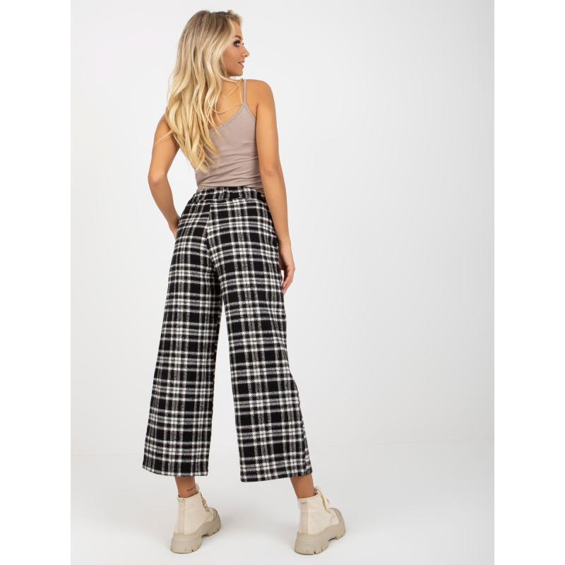 Dámské kalhoty kostkované CULOTTE černé