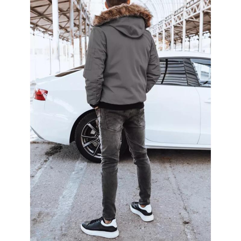 Pánská bunda zimní RICK tmavě šedá