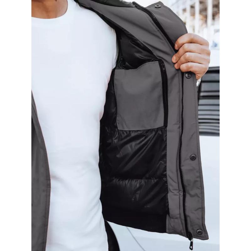 Pánská bunda zimní RICK tmavě šedá