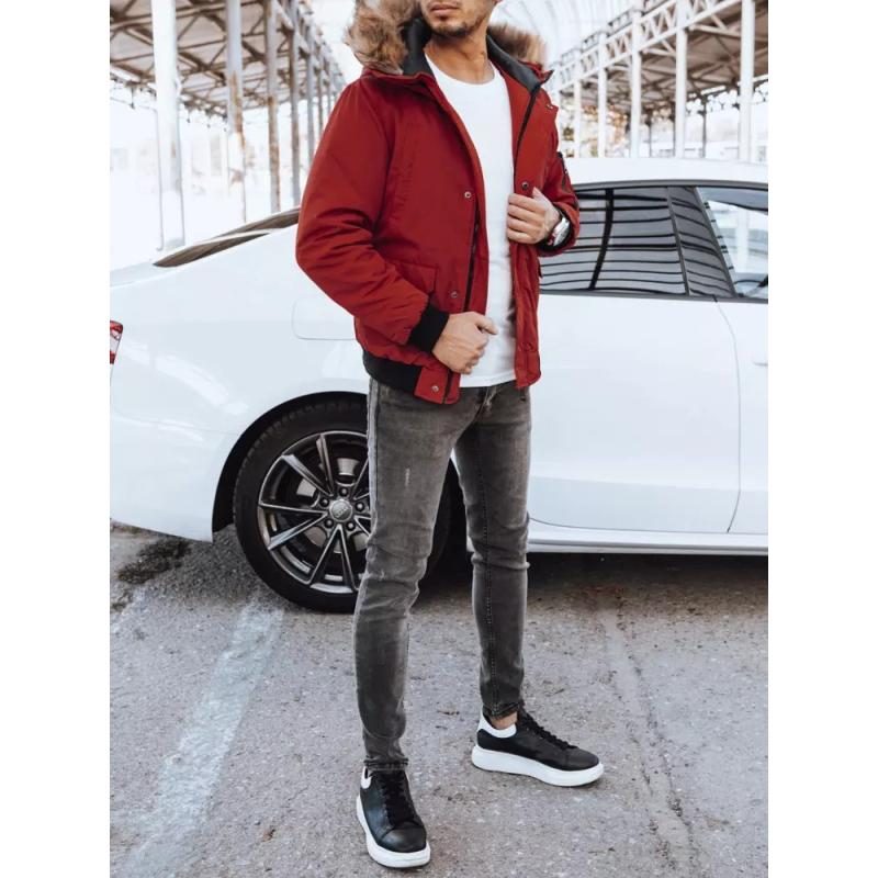 Férfi télikabát RICK bordó