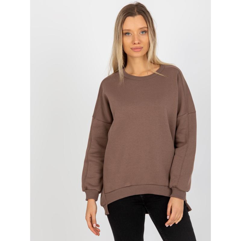 Dámská mikina s dlouhým rukávem DAYNA hnědá 
