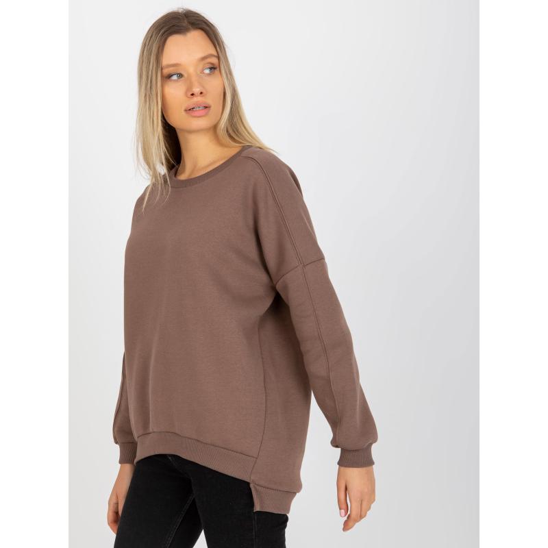 Dámská mikina s dlouhým rukávem DAYNA hnědá 