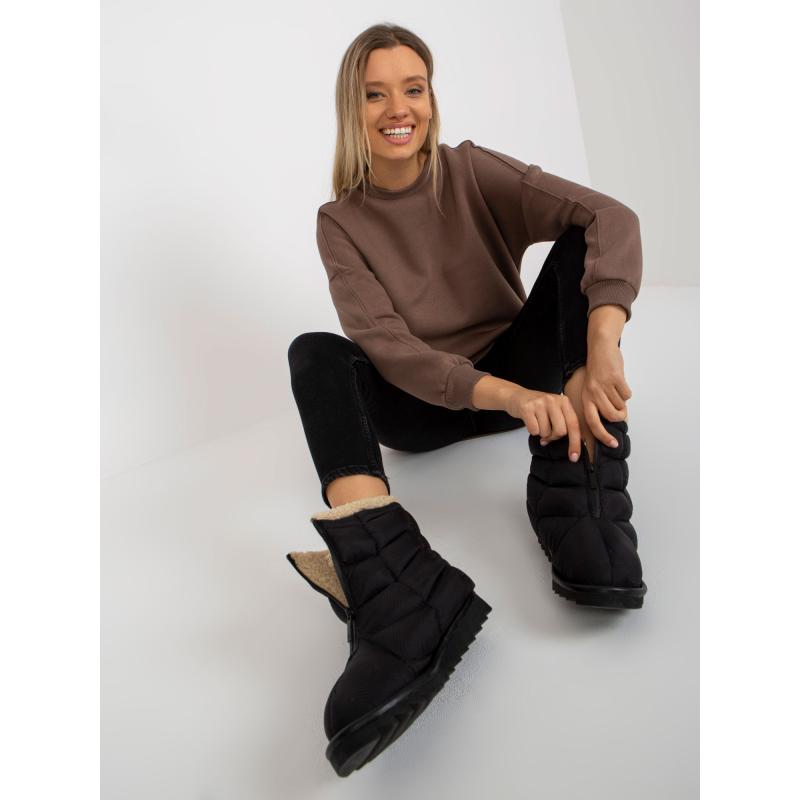 Dámská mikina s dlouhým rukávem DAYNA hnědá 