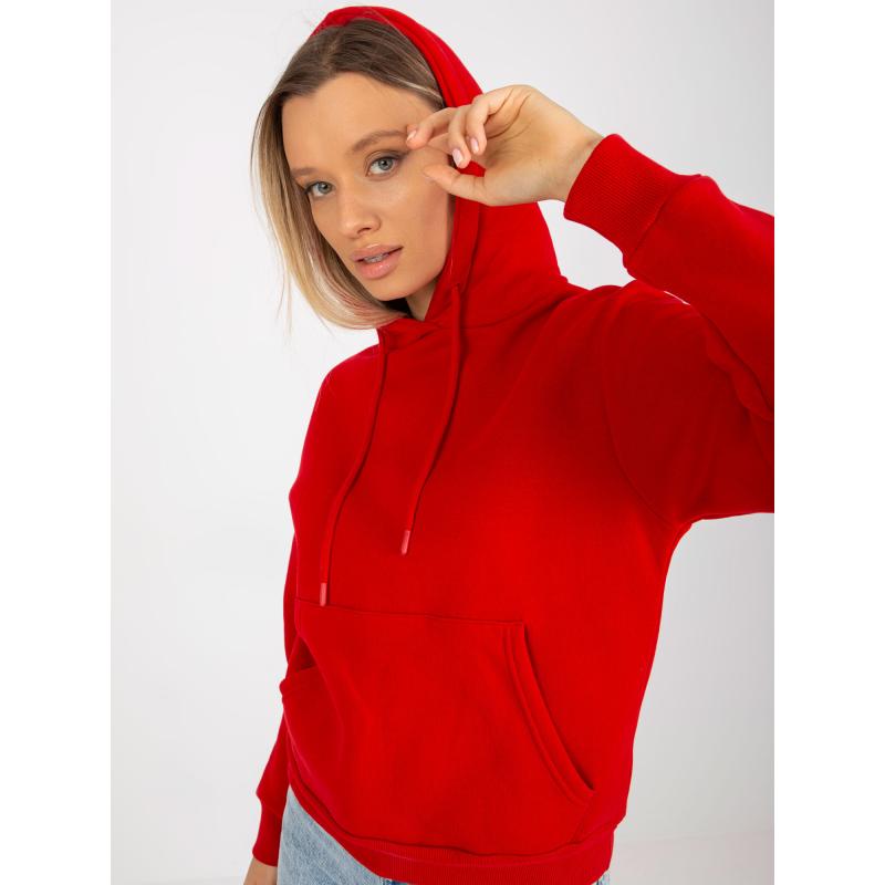 Dámská mikina s klokaní kapsou RUE PARIS červená 
