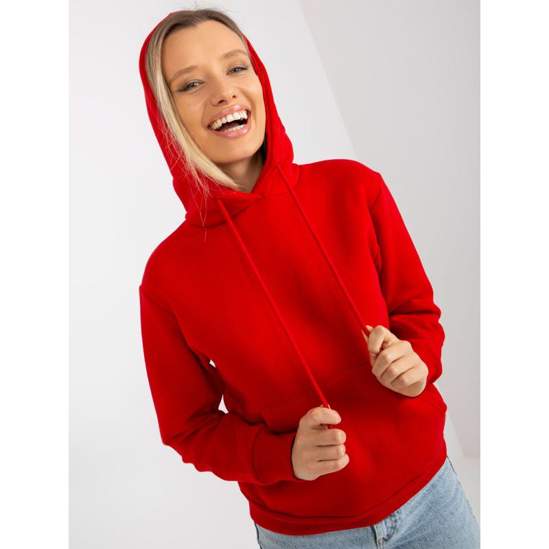 Dámská mikina s klokaní kapsou RUE PARIS červená 