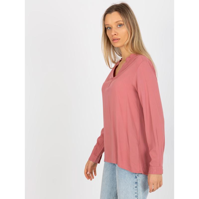 Dámská halenka s výstřihem do V SUBLEVEL růžová 
