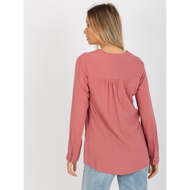 Dámská halenka s výstřihem do V SUBLEVEL růžová 