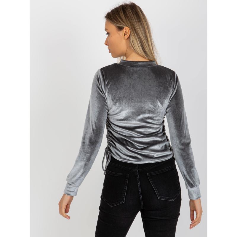 Dámská halenka s výstřihem AMI šedá  