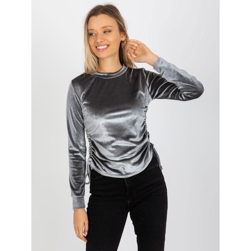 Dámská halenka s výstřihem AMI šedá  