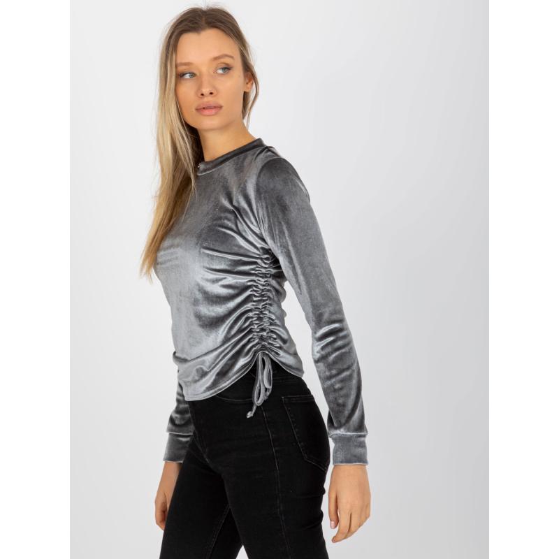 Dámská halenka s výstřihem AMI šedá  
