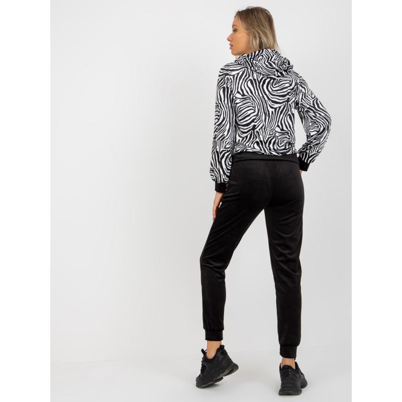 Női szett zebra blúz RUE PARIS fekete-fehérrel