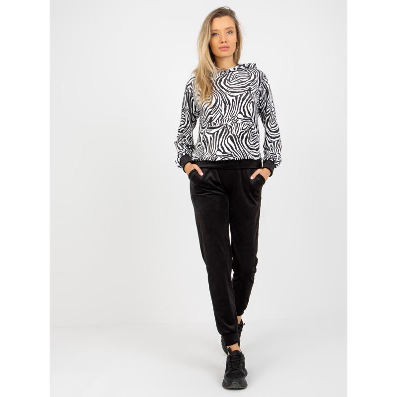 Női szett zebra blúz RUE PARIS fekete-fehérrel