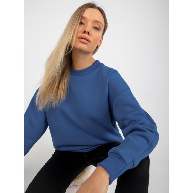Női túlméretezett pulóver JENNI sötétkék