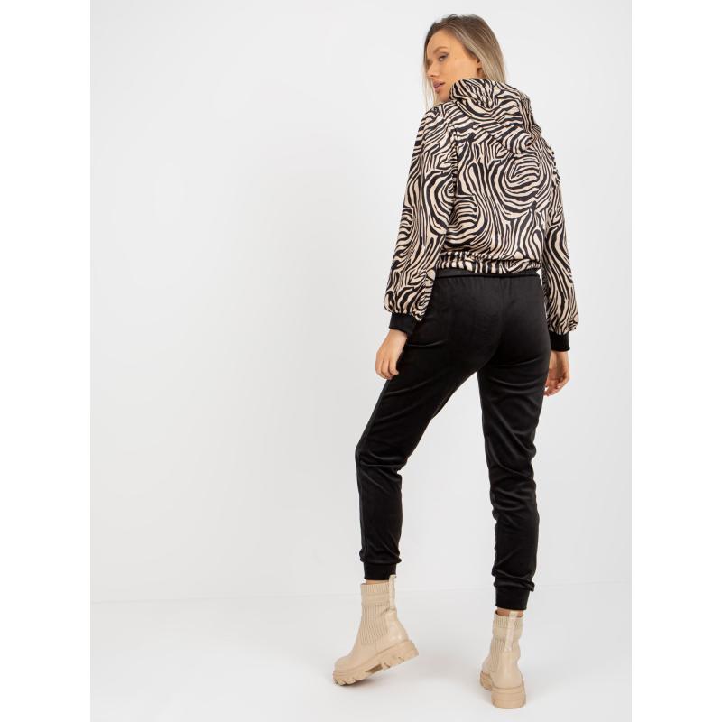 Női szett blúzzal RUE PARIS bézs-fekete