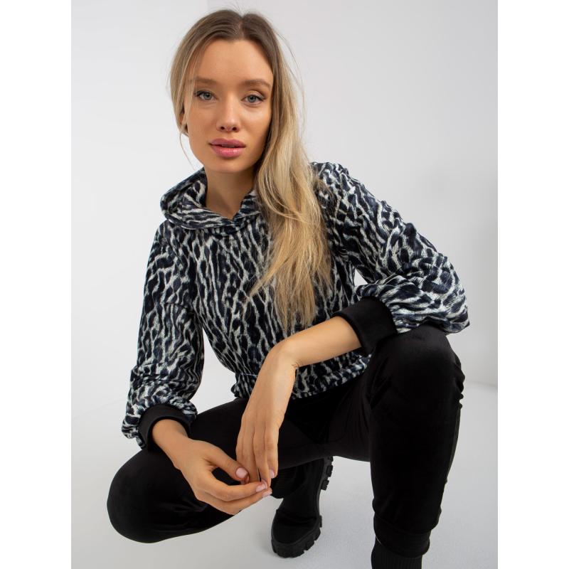 Dámská souprava s potiskem RUE PARIS černobílá 