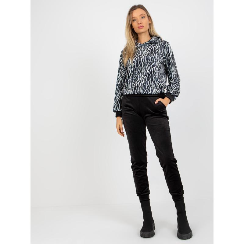 Dámská souprava s potiskem RUE PARIS černobílá 