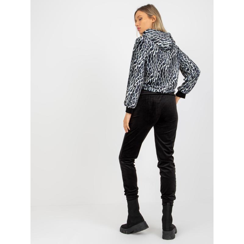 Dámská souprava s potiskem RUE PARIS černobílá 